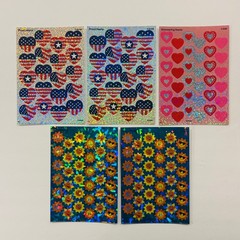 TREND Sparkle Sticker Sheets PROUD HEARTS, SUN SMILES, HEARTS 5 pk NEW