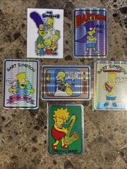 (6) Vintage 80’s/90’s Simpsons Prism Vending Machine Stickers The Simpsons