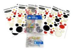 Lot of 6 Packs Disney Mickey Icon & Tinker Bell Sticker Envelopes 3D