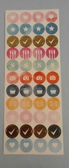Recollections Planner stickers 44 dots hearts stars Camera Check Mark 278542