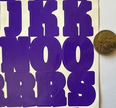 PURPLE 1-1/4 ALPHABET Stickers(2 sheets)Stickabilities•Letters •Numbers•Words•
