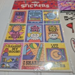 Vintage 1990’s Gibson Stickety Doo Da 2 Stickers Sheets & 5 Removeable Stickers