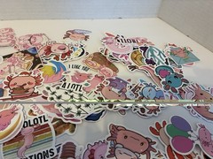 Axoloti Assorted Kids Stickers. 200 Pcs. Scrapbook. Cartoon. Funny. Animal. Cute