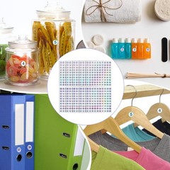 10 Sheets 1-200 Holographic Number Stickers 0.4″ Vinyl Laser Round Consecutive
