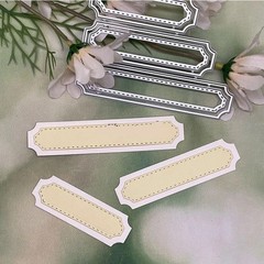 Layered stitched tags labels metal cutting dies cut cutter die YOU CHOOSE