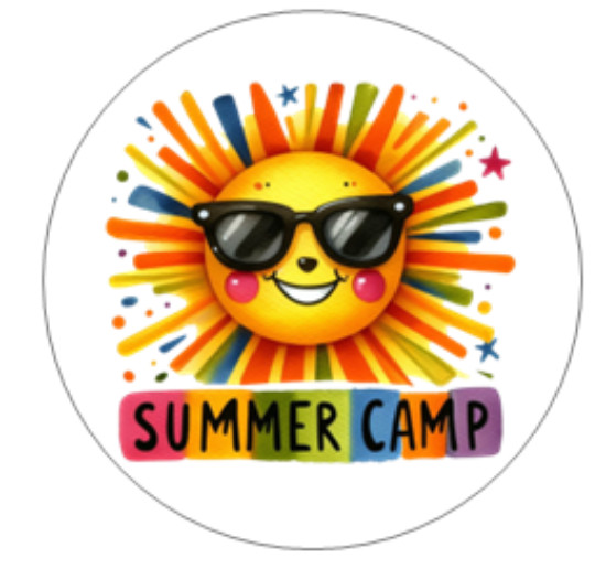 Summer Camp Sunshine Colorful Handmade Stickers Scrapbook Planner Envelope Label