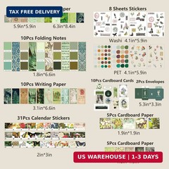 YagCu Scrapbook Kit for Beginners, Aesthetic Junk Journal Supplies, Scrapbooking