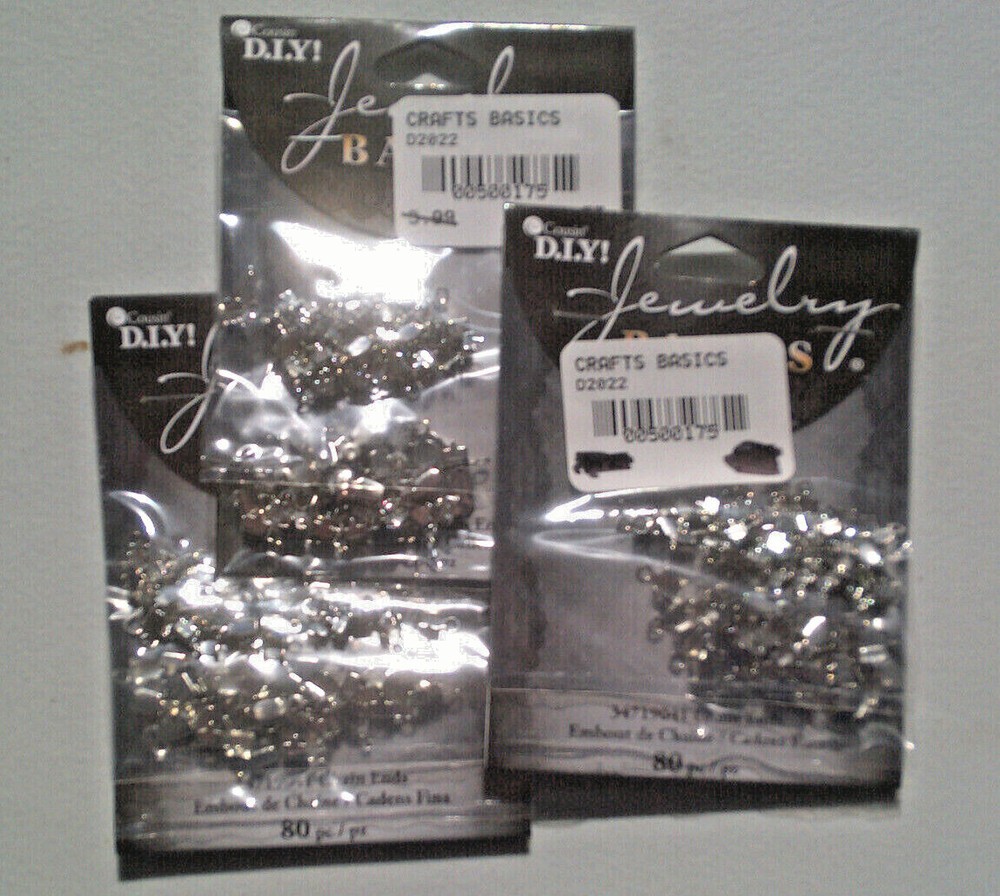 COUSIN DIY JEWELRY BASICS 34719041 CHAIN ENDS 3 PACKAGES 240 PIECES