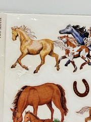 PSX Faster Horses Sticker Sheet 2001 RARE Horse Western Scrapbook NEW!