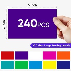 5×3 Inch Large Moving Labels for Boxes, 240 PCS Blank Moving Box Labels Stick…