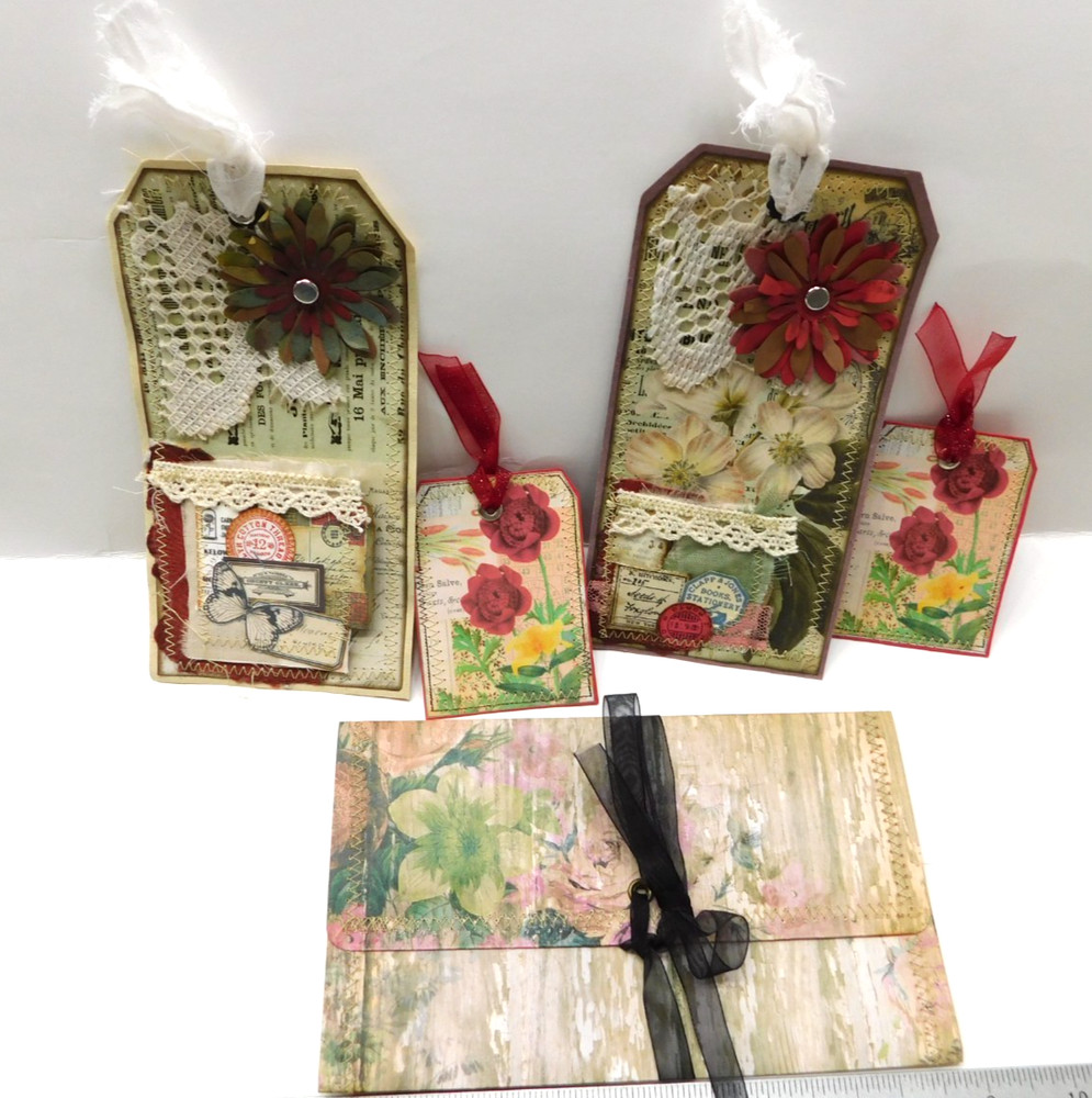 Junk Journal Ephemera Tag Set Handmade Journals Scrapbooking Diary Vtg Style D