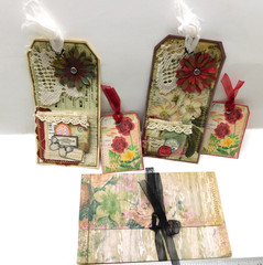 Junk Journal Ephemera Tag Set Handmade Journals Scrapbooking Diary Vtg Style D