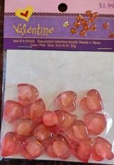 Large Lot of Valentine Scrapbook Paper Stickers Ribbon Rubber Stamps, Hearts