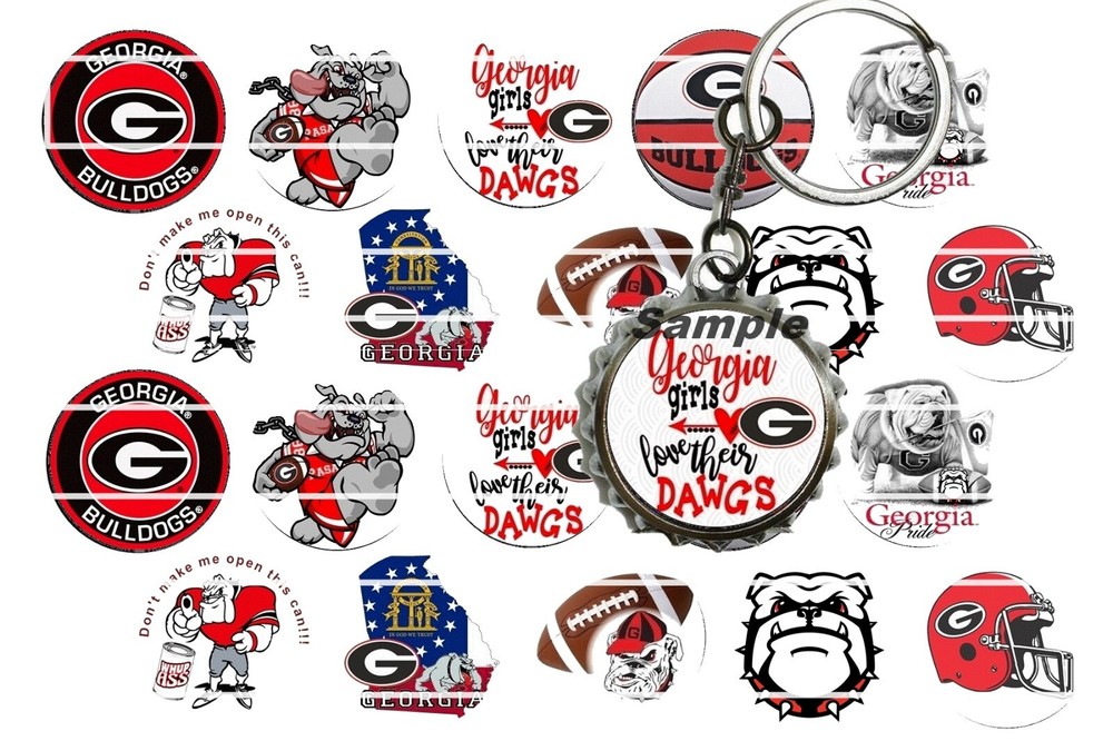Bottle Cap Images (25mm) 1″ ~ Precut ~ Bulldogs Inspired Images ~ USA seller