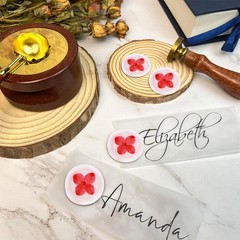 20Pcs Dry Floral Hydrangea Wax Seal stickers Self Adhesive Envelope Seal Sticker
