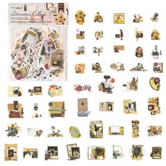 100 Pcs Vintage Journaling Scrapbooking Supplies Scrapbook Stickers Paper