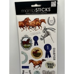 Me & My Big Ideas mambiSTICKS Horse Equestrian Scrapbook Stickers New Sheet