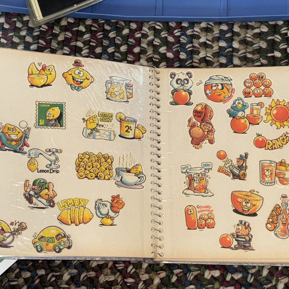 Vintage 80s Album Binder Collection Assorted Stickers Star Wars, Gremlin, Scent