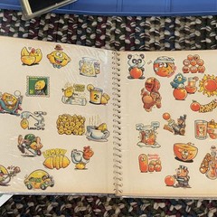 Vintage 80s Album Binder Collection Assorted Stickers Star Wars, Gremlin, Scent