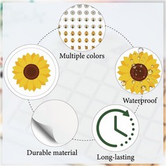 PRESSINART 500Pcs Mini Bee Stickers Bulk Mini Planner Sticker 0.5 Inch Bee Ho…
