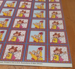VINTAGE 1998 Scholastic PBS Arthur D.W. Reed Marc Brown Stickers