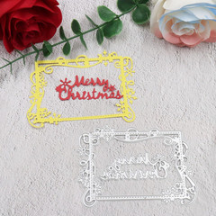 Merry Christmas Frame Die Cuts for Card Making Christian Theme Stamps Cutting Di