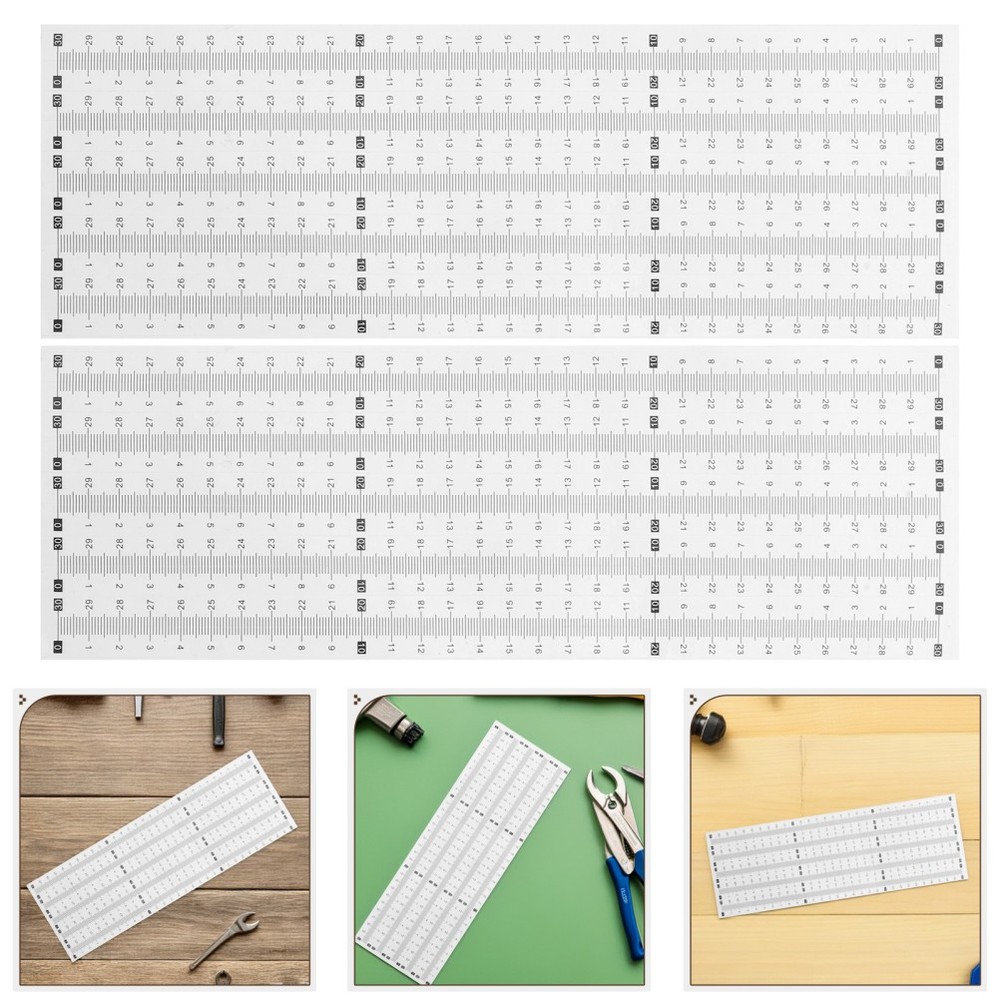 20Pcs Stick on Measuring Tape Multi Color Flexible PVC Adhesive Ruler for Crafts
