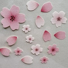 Suatelier Cherry Blossom Stickers 4 Sheets Collage Junk Journal Scrapbooking