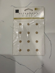 Scrapbook Interiors Nails Round Top Snap-On Paper-Crafting Fastener Fawn Color