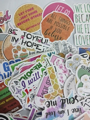 Inspirational Christian Stickers for Water Bottle, Laptop, Bible Verses, 300 pc