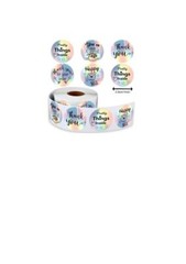 500Roll Rainbow Holographic Stickers For Your Business Thank You Decor Labels 1″