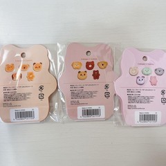 Cute Bear Flake Stickers 3 Piece Set Kawaii Japanese Animal Aesthetic Seal