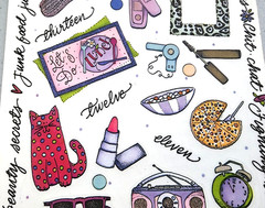 Slumber Party Stickers Tie Me To The Moon Wendy Ware 2001 Rare 12″ Clear Sheet