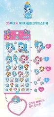 Catch! Teenieping Season 4 5-Size Stickers – Shashaping Jelly Stickers &Memo Pad