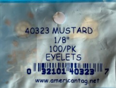 MUSTARD 1/8” ROUND METAL EYELETS(100pc)Lost Art Treasures •Fall•Autumn•Holes•