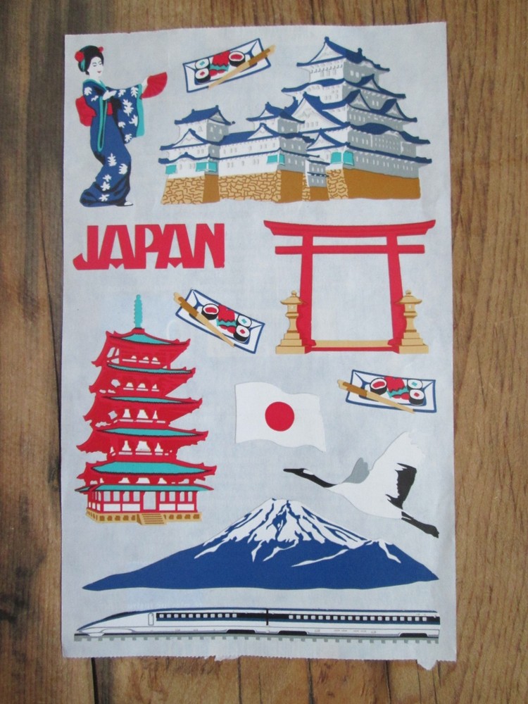 Mrs. Grossman’s Sheet Stickers 2002 Destinations JAPAN Osaka Heron Hakone Geisha