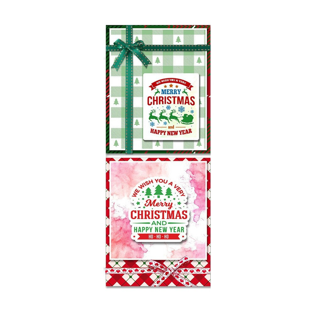 1sheet Christmas Greeting Words Stamps for Card Making Snowflakes Poinsettia