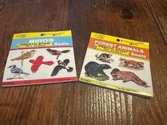 Vintage NOS Eureka forest animals & Birds seals 2books 96 Seals Total