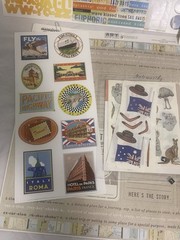 Scrapbooking vacation travel stickers bundle lot beach US Europe Travel