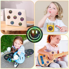 50PCS Smiling Glitter Neon Stickers, Cute Water Bottle Stickers for Kids, for Te