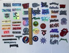 50 Large Classic Rock Stickers 50s 60s 70s 80s 90s Rock & Roll Waterproof Large