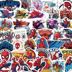 50Pcs Spiderman Sticker for Kids, Cool Cartoon Waterproof Vinyl Stickers for