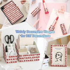 4 Rolls Rhinestone Ribbon Rolls,Red Glass Rhinestone Tape Stickers for DIY Cr…