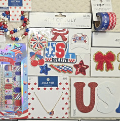 Patriotic 4th Of July HUGE NEW LOT 21pc Stickers Patches Red White Blue USA Flag