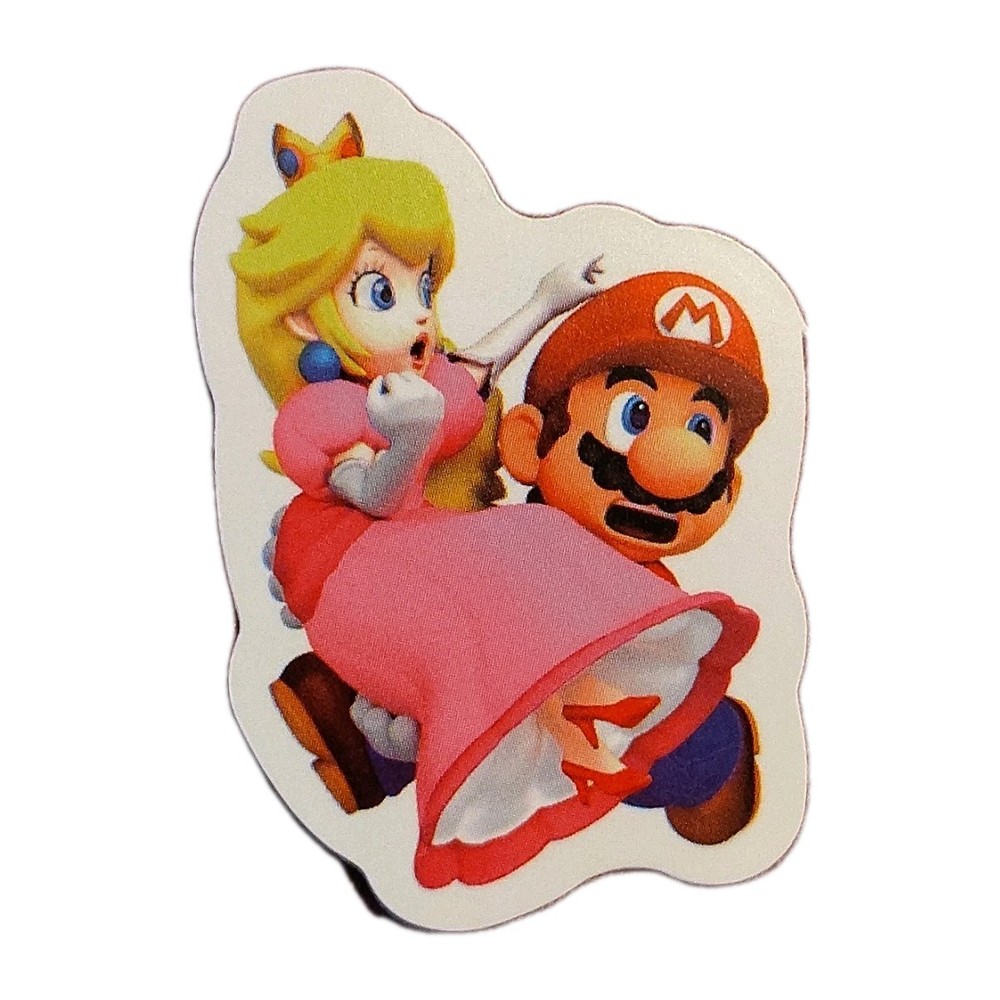 Princess Peach & Mario Super Mario Bros Sunshine Nintendo Decal Sticker 1.75″