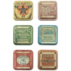 Tim Holtz idea-ology Tin Tops, 6 Pieces, Vintage-Styled Lids for Assemblage