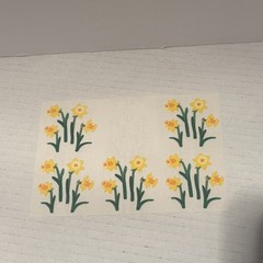 Vintage Sandylion Fuzzy rare flower daffodil flowers vintage set of 5 small pack