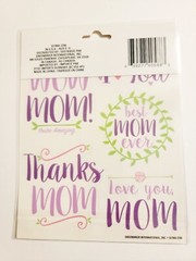 Crafter’s Square Mother’s Day Coffee Mug Decorative Stickers, 2 Packs Stickers