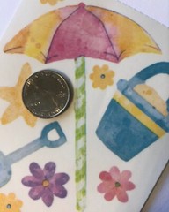 BEACH Vellum Stickers(13pc) Sandylion•Summer•Ocean•Ball •Umbrella•Shells•Sand