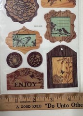 Crafter’s Square 8 Magic-On Stickers Nature Birds Butterfly Scrapbooking Sticker